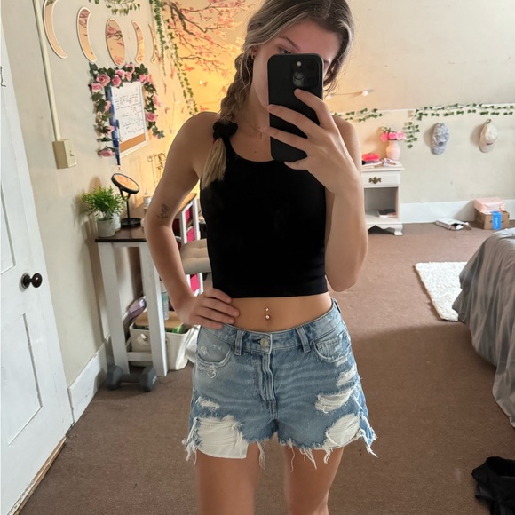 American Eagle High Rise Jean Shorts - Picture 1 of 5